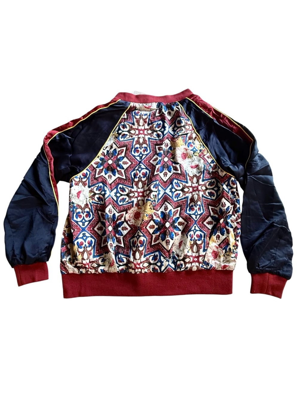 Dolce Cabo Reversible Satin Bomber Jacket NWT - Picture 3 of 7